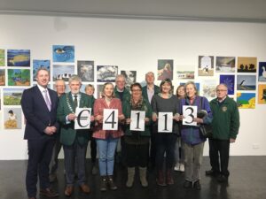 Pictured : Niall Reck, Friends of Wexford Hospital, Ger Cashman, President, Wexford Lions Club, Anna Skrine, Wexford Festival Singers, members of Wexford Lions Club & Wexford Festival Singers Photo taken at Wexford Arts Centre Annual Lions Club Art Exhibition