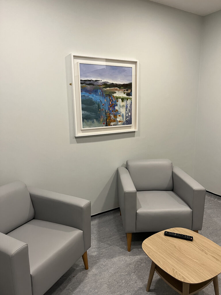 Family Room refurbishment armchairs and picture