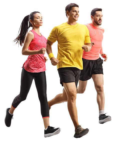 Runner on transparent background